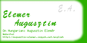 elemer augusztin business card